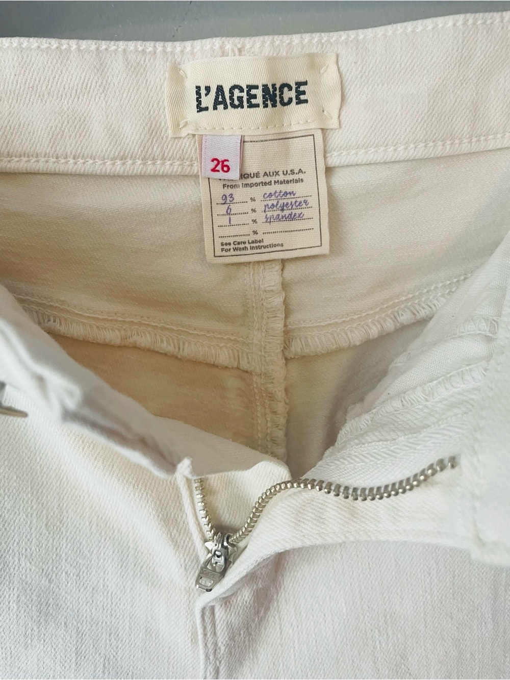 L’AGENCE White Cropped Raw-Hem Jeans - Picture 3 of 6